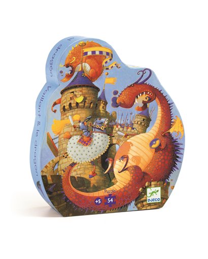 Puzzle Silueta - Vaillant y el dragón - 54 pcs