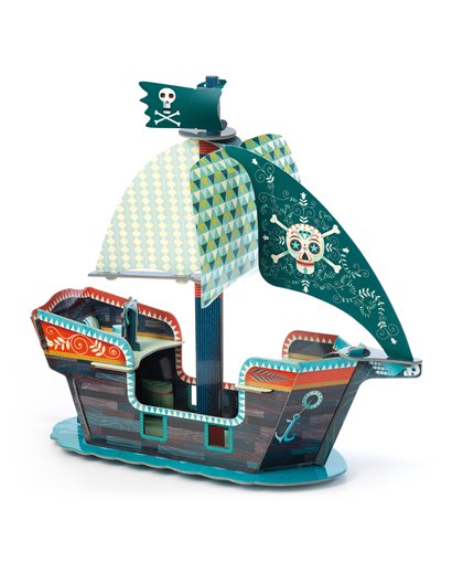 Puzzle Pop to Play - Barco pirata 3D