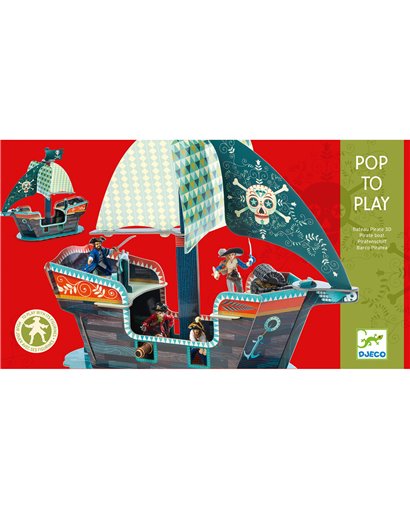 Puzzle Pop to Play - Barco pirata 3D