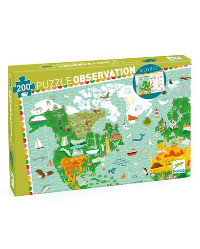Puzzle Observación - Monumentos del mundo - 200 pcs