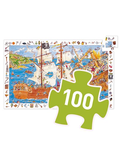 Puzzle Observación - Los Piratas - 100 pcs