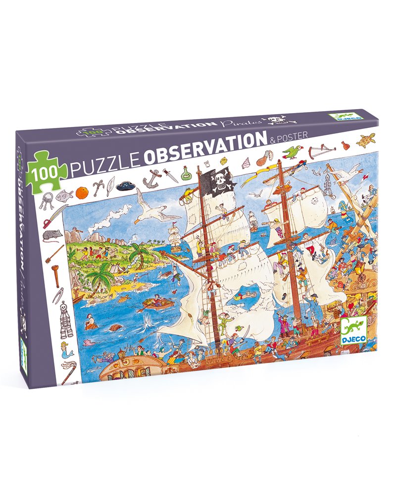 Puzzle Observación - Los Piratas - 100 pcs